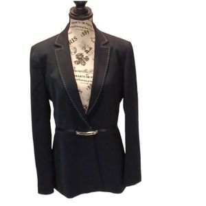 Ice Cube By Michael Black With White top Stitching and Silver Belt Buckle Size 8